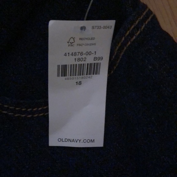 NWT Old Navy Super Skinny Mid-Rise sz18 Great Stretch very Dark Navy - Picture 4 of 10